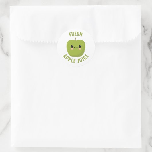 vers appelsap ronde sticker (Tas)