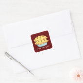 Vers appeltaart, vierkante sticker (Envelop)