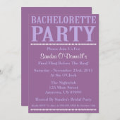 Vers Bachelorette Party Invitations Violet/Paars Kaart (Voorkant / Achterkant)
