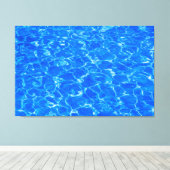 Vers blauw water canvas afdruk (Insitu (Houten vloer))