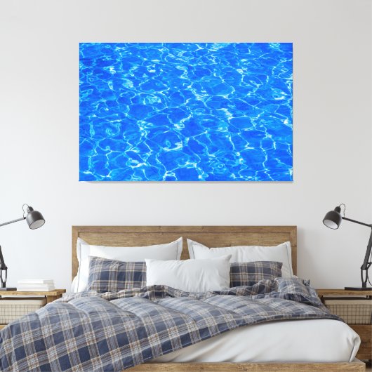 Vers blauw water canvas afdruk (Insitu (Slaapkamer))
