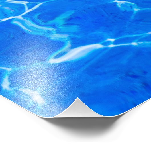 Vers blauw water foto afdruk (Hoek)