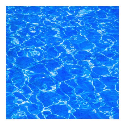 Vers blauw water foto afdruk (Voorkant)