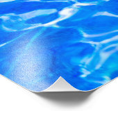 Vers blauw water foto afdruk (Hoek)