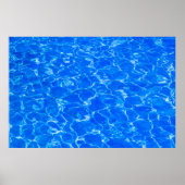 Vers blauw water poster (Voorkant)