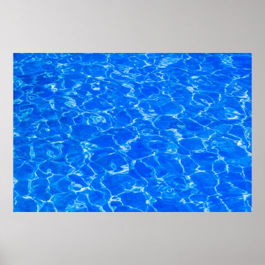 Vers blauw water poster (Voorkant)
