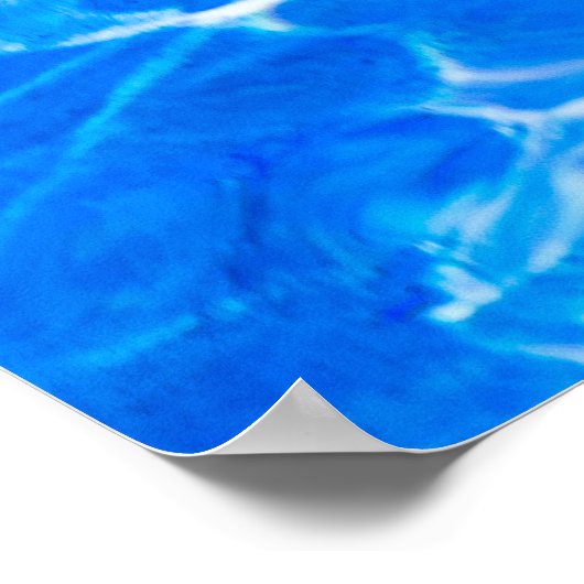 Vers blauw water poster (Hoek)