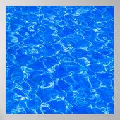 Vers blauw water poster (Voorkant)