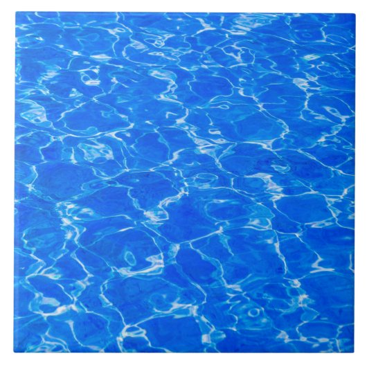 Vers blauw water tegeltje (Voorkant)