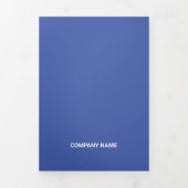 Vers blauwe toon kwadraat QR-code Drieluik Kaart (Cover)