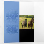 Vers blauwe toon kwadraat QR-code Drieluik Kaart (Binnenzijde eerst)