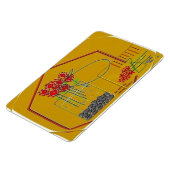 "Vers bloemen maken altijd mijn dag" 4 x 6 magneet (Linkerzijde)