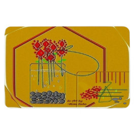 "Vers bloemen maken altijd mijn dag" 4 x 6 magneet