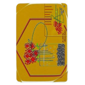 "Vers bloemen maken altijd mijn dag" 4 x 6 magneet (Verticaal)