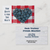 Vers Blueberry hart Visitekaartje (Voorkant / Achterkant)