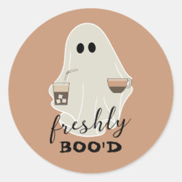 Vers Boo'd | Halloween Schattige Ghost Brown Ronde Sticker