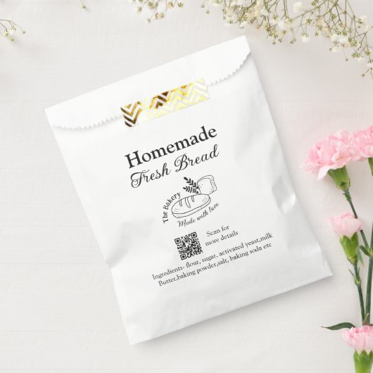 Vers brood bakkerij naam ingrediënten Q of code h Bedankzakje (Gezegeld)