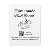 Vers brood bakkerij naam ingrediënten Q of code h Magneet (Verticaal)