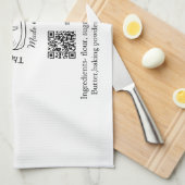 Vers brood bakkerij naam ingrediënten Q of code h Theedoek (Quarter Fold)