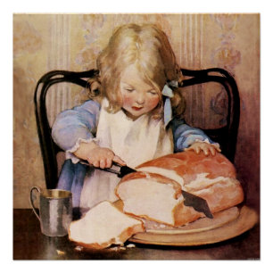 Vers brood door Jessie Willcox Smith Perfect Poster