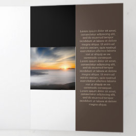 Vers bruine toon kwadraat QR-code Drieluik Kaart