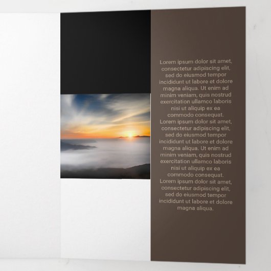 Vers bruine toon kwadraat QR-code Drieluik Kaart (Binnenzijde laatst)