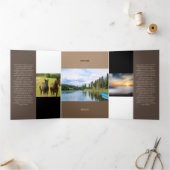 Vers bruine toon kwadraat QR-code Drieluik Kaart (Binnen)