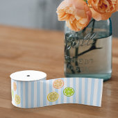 Vers citrusfruit Slice: Oranje Limoen op maat Grosgrain Lint