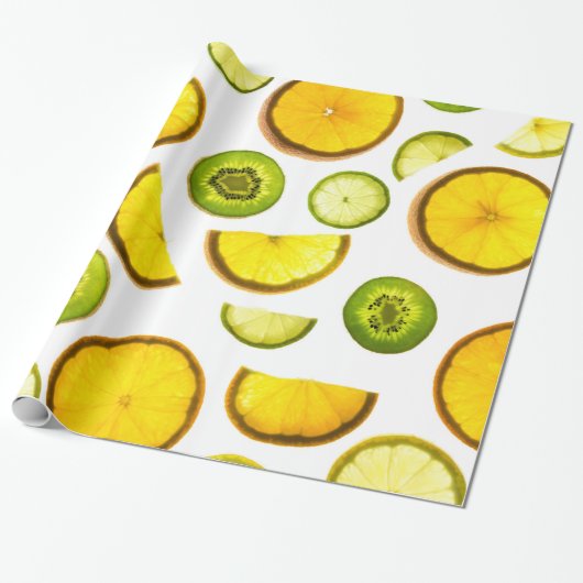 Vers citrusvruchten cadeaupapier (Uitgerold)