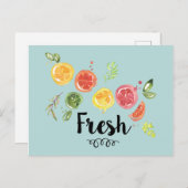 Vers - Citrusvruchten in Waterverf Briefkaart (Voorkant / Achterkant)