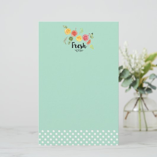 Vers - Citrusvruchten in Waterverf Briefpapier (Staand voorkant)