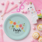 Vers - Citrusvruchten in Waterverf Papieren Bordje (Feest)