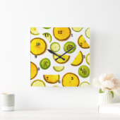 Vers citrusvruchten vierkante klok (Huis)