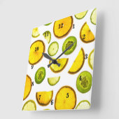 Vers citrusvruchten vierkante klok (Hoek)