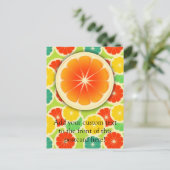 Vers citrusvruchtenontwerp, geschikt om te kleuren briefkaart (Staand voorkant)