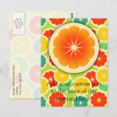 Vers citrusvruchtenontwerp, geschikt om te kleuren briefkaart (Voorkant / Achterkant)