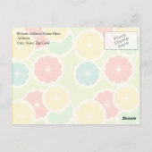 Vers citrusvruchtenontwerp, geschikt om te kleuren briefkaart (Achterkant)