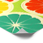 Vers citrusvruchtenontwerp, geschikt om te kleuren poster (Hoek)