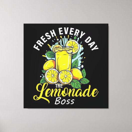 Vers elke dag De limonadebaas Canvas Afdruk (Voorkant)