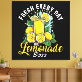 Vers elke dag De limonadebaas Canvas Afdruk (Insitu (Woonkamer))