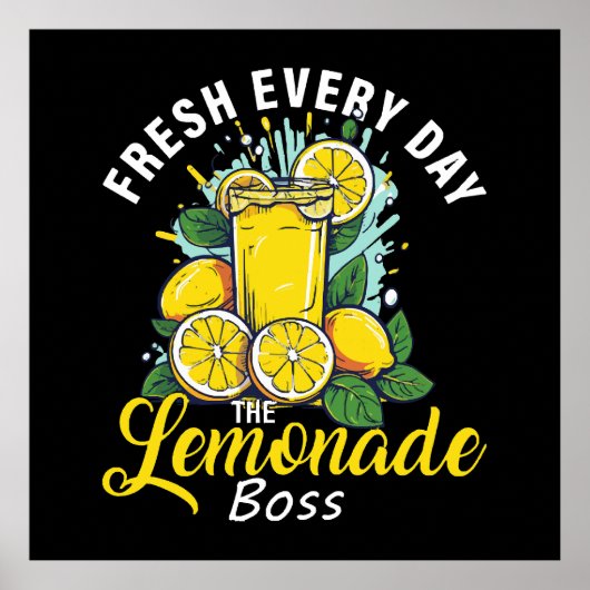 Vers elke dag de limonadebaas poster (Voorkant)