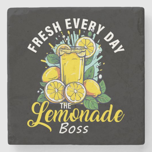 Vers elke dag de limonadebaas stenen onderzetter (Voorkant)