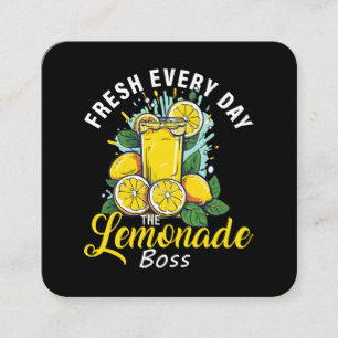 Vers elke dag De limonadebaas Vierkante Visitekaartje