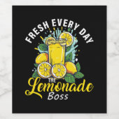 Vers elke dag De limonadebaas Wijn Etiket (Enkel label)