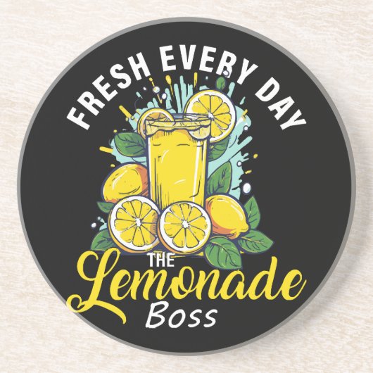 Vers elke dag De limonadebaas Zandsteen Onderzetter (Voorkant)