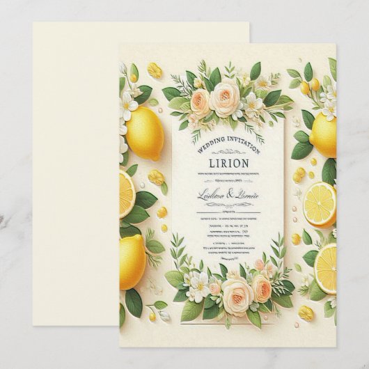 vers en bloemig kaart (Voorkant / Achterkant)