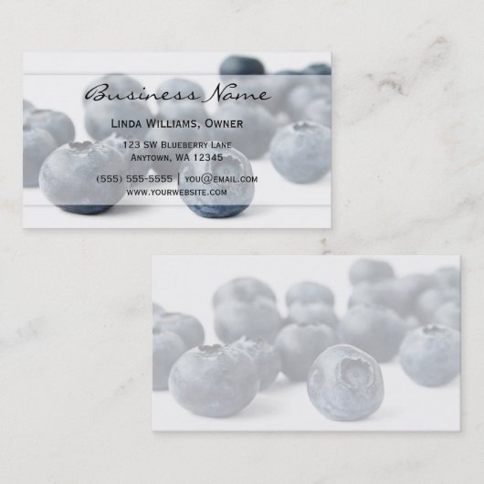 Vers en Modern Blueberries Visitekaartje (Voorkant / Achterkant)