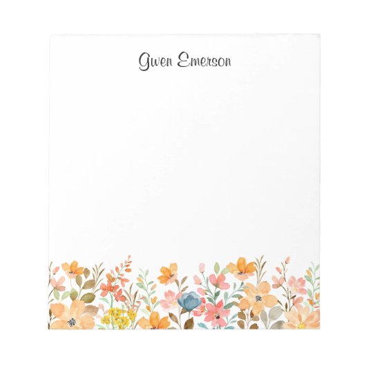 Vers en modern Floral design Notitieblok (Voorkant)