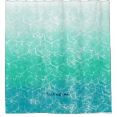 Vers en schoon, blauwgroen aqua groen water douchegordijn (Voorkant)