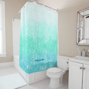 Vers en schoon, licht aqua groen water douchegordijn
